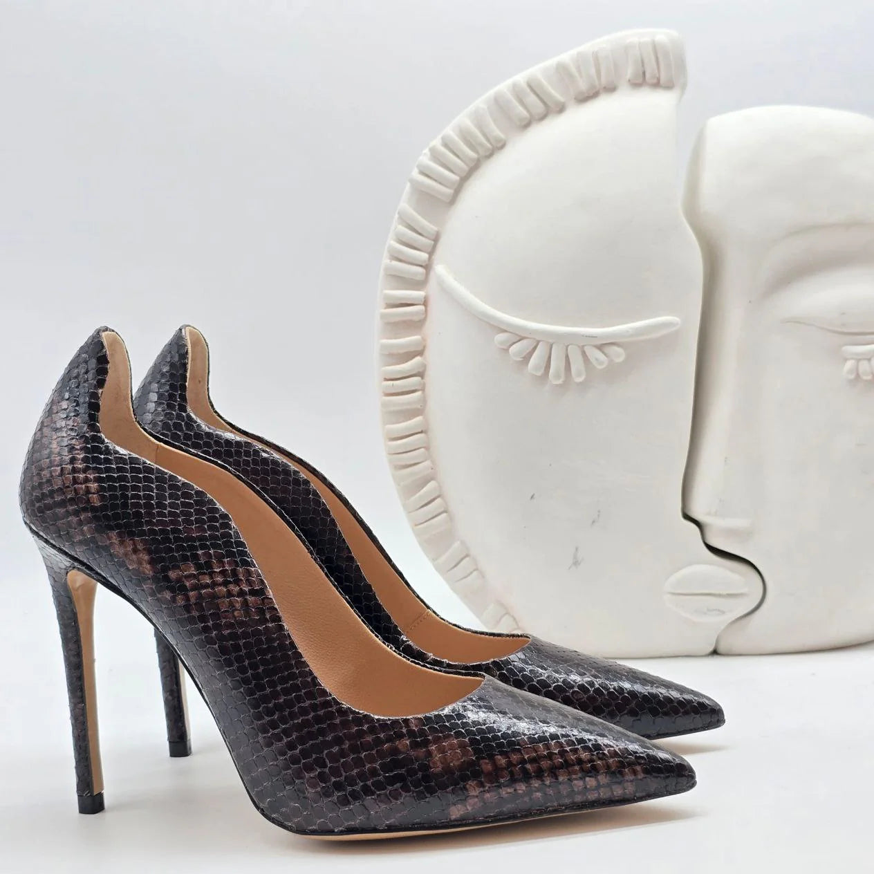 Décolleté in Vera Pelle Pitone - DORÉA STORE