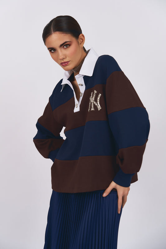 Maglia con colletto bianco - DORÉA STORE