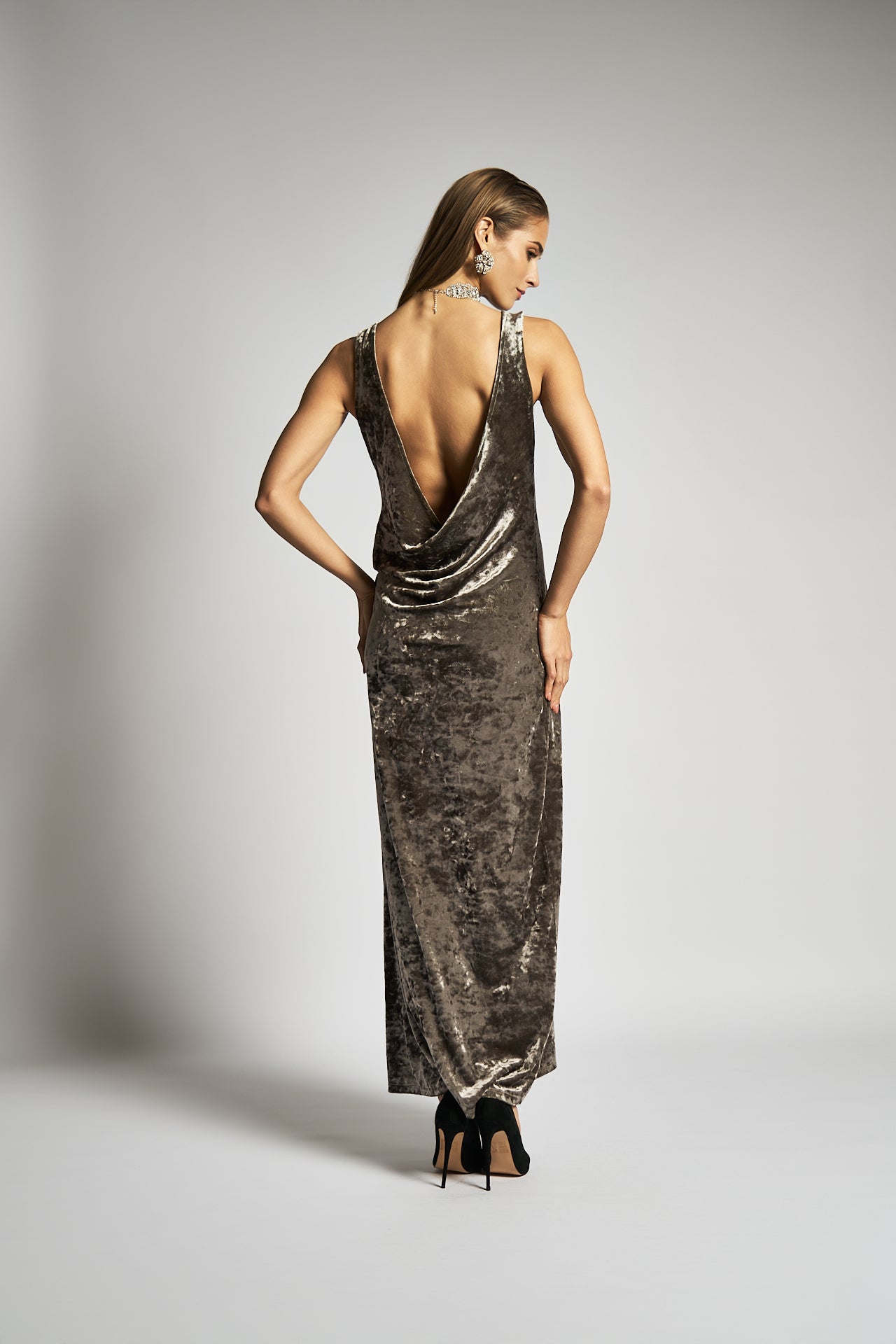 Long dress with open back - DORÉA STORE