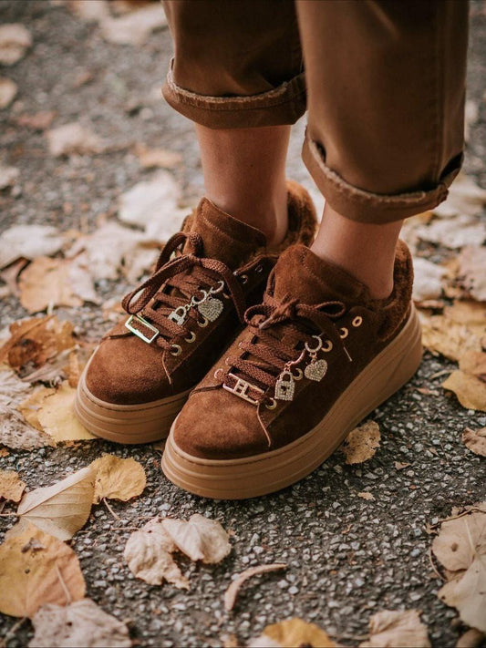 Sneakers in pelle scamosciata - DORÉA STORE