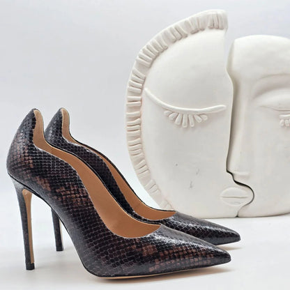 Décolleté in Vera Pelle Pitone - DORÉA STORE