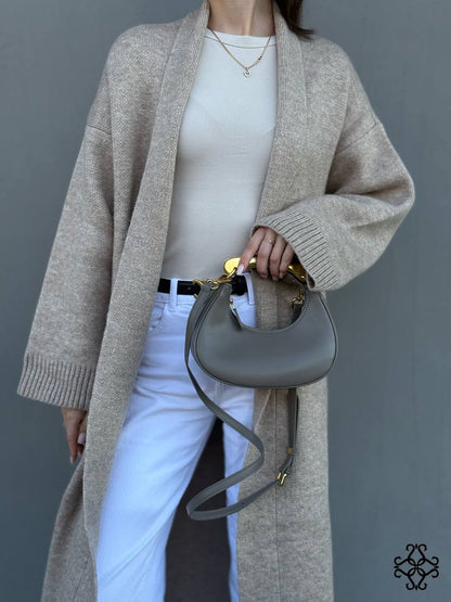 Borsa a mano in pelle con tracolla - DORÉA STORE