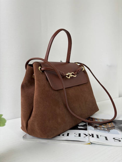 Borsa in pelle scamosciata - DORÉA STORE