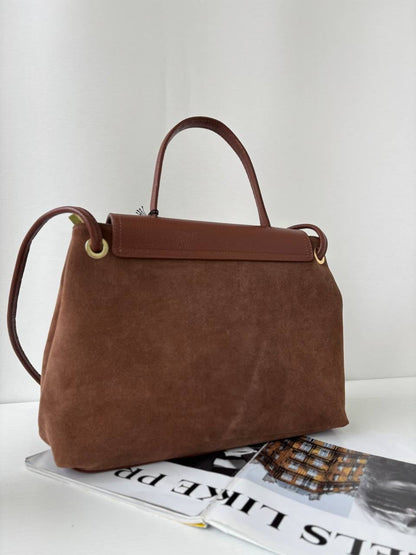 Borsa in pelle scamosciata - DORÉA STORE