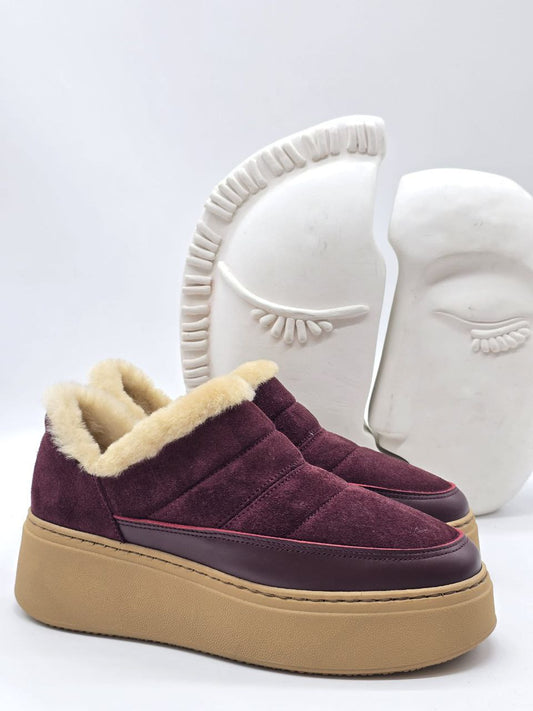 Stivaletto imbottito in pelle scamosciata - DORÉA STORE