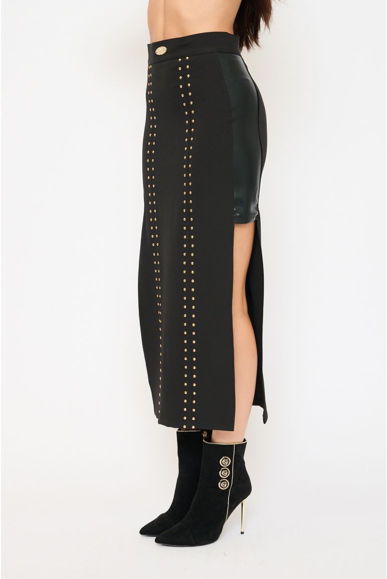 Gonna Midi con Spacchi Laterali