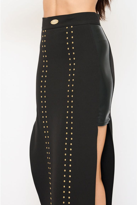 Gonna Midi con Spacchi Laterali