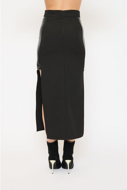 Gonna Midi con Spacchi Laterali