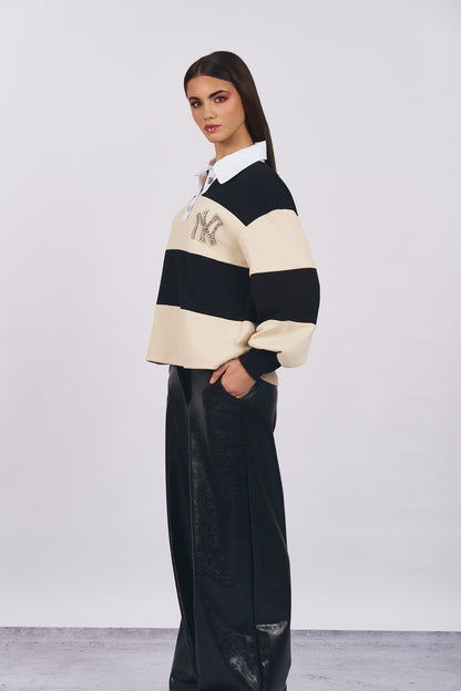 Maglia con colletto bianco - DORÉA STORE