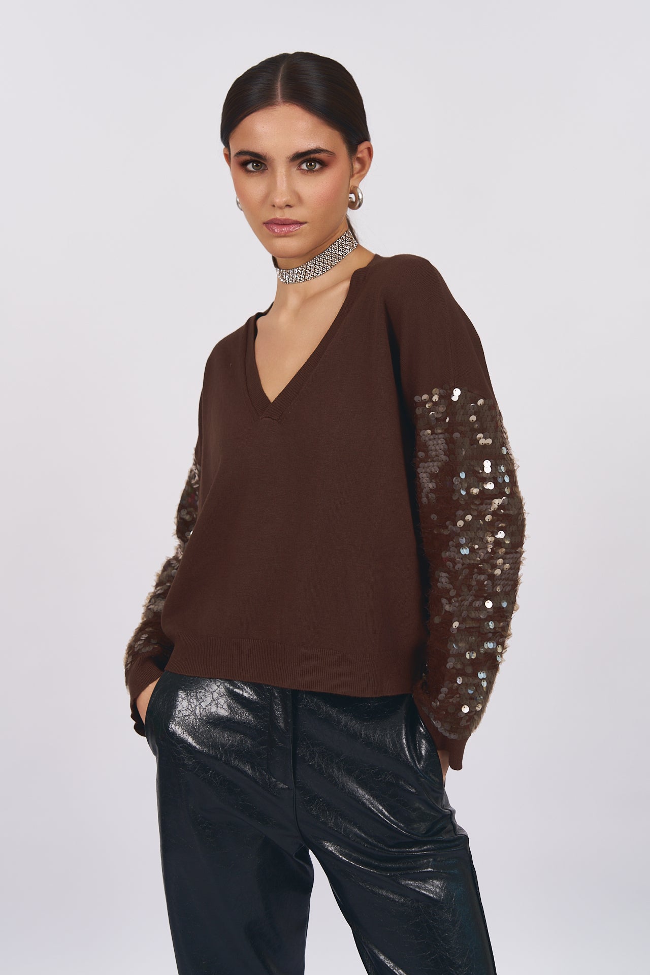 Maglia scollo V - DORÉA STORE