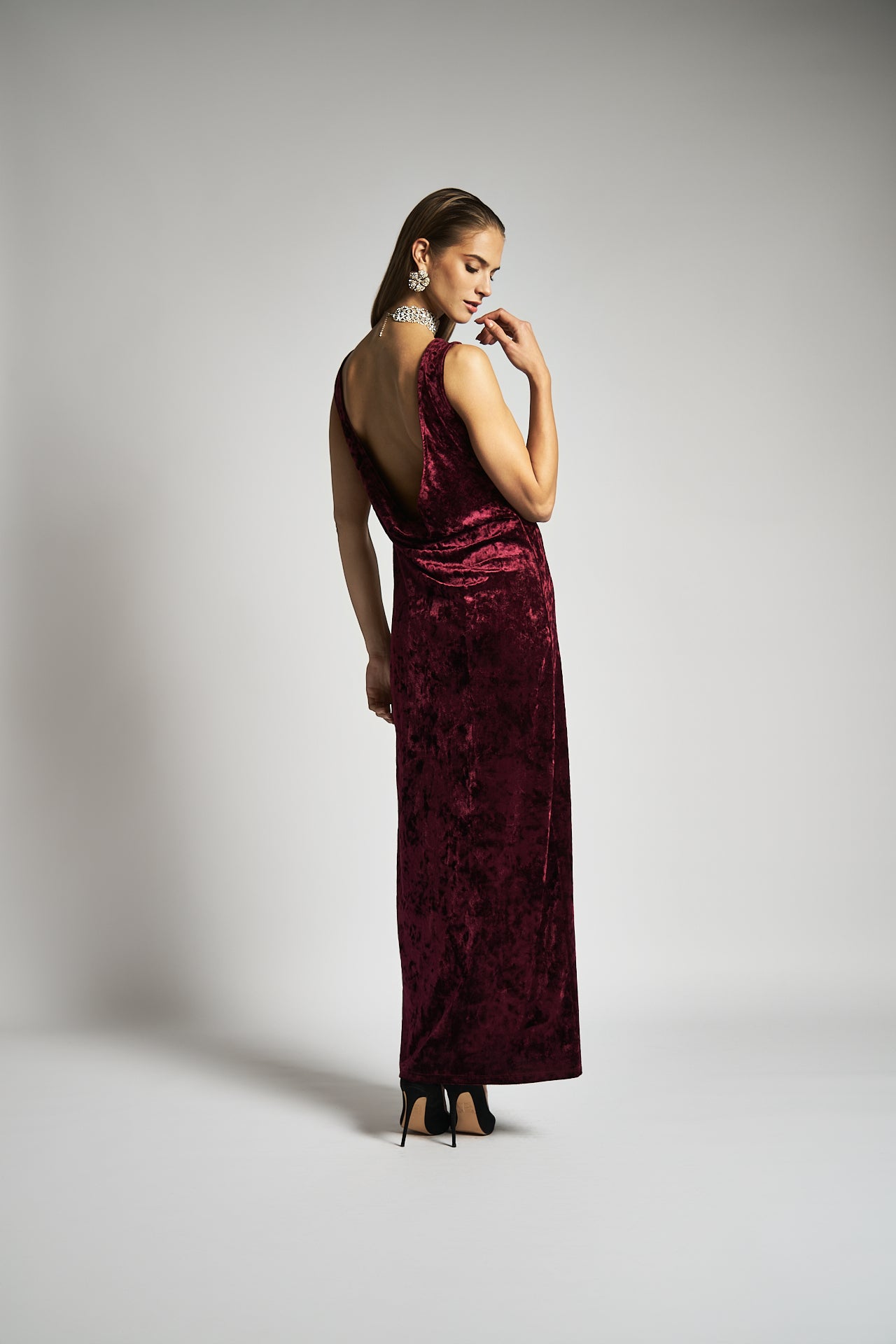 Vestito lungo con schiena scoperta - DORÉA STORE