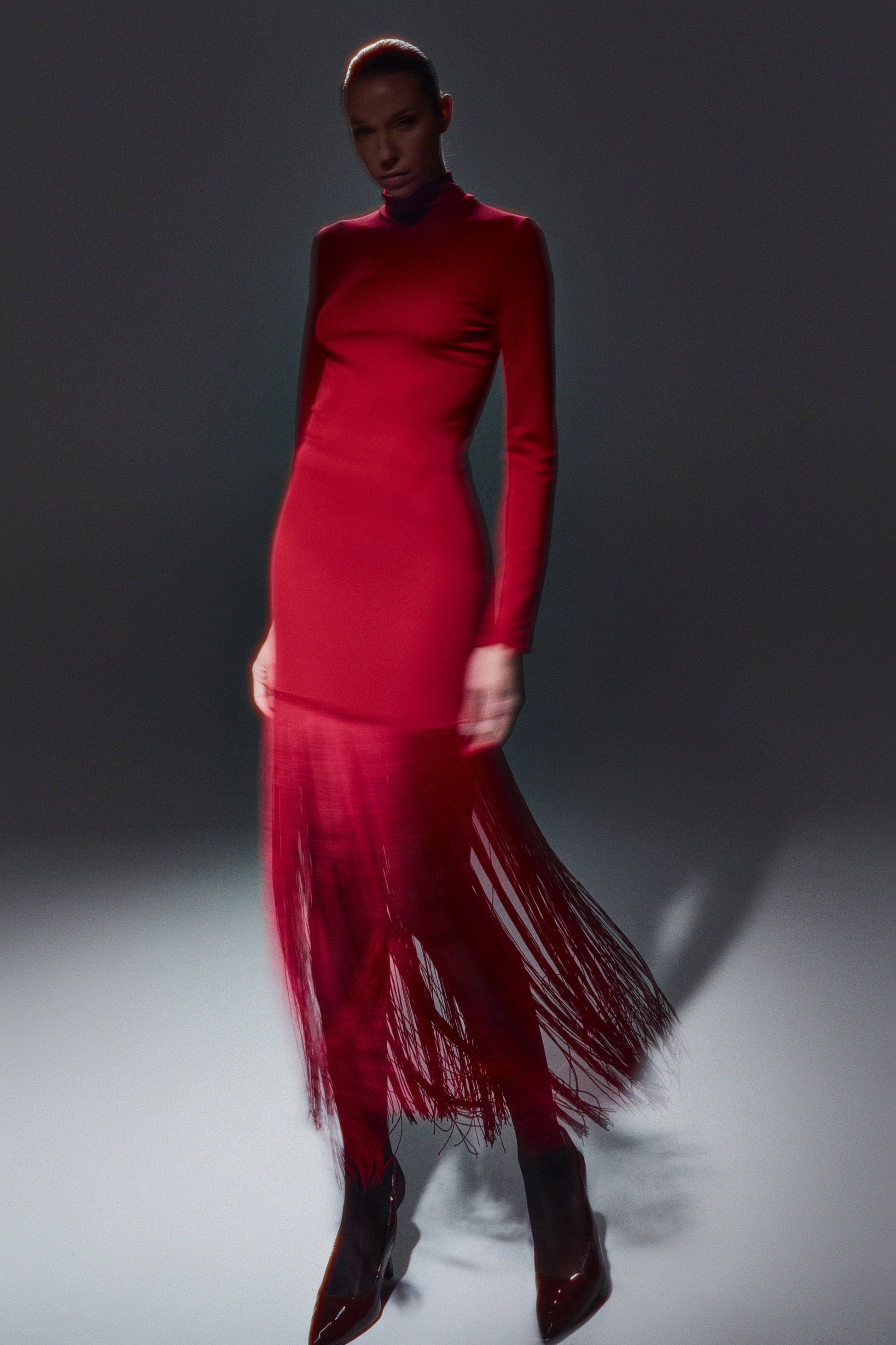 Vestito corto con frange sulla lunghezza - DORÉA STORE