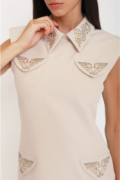 Abito Tasche Borchie