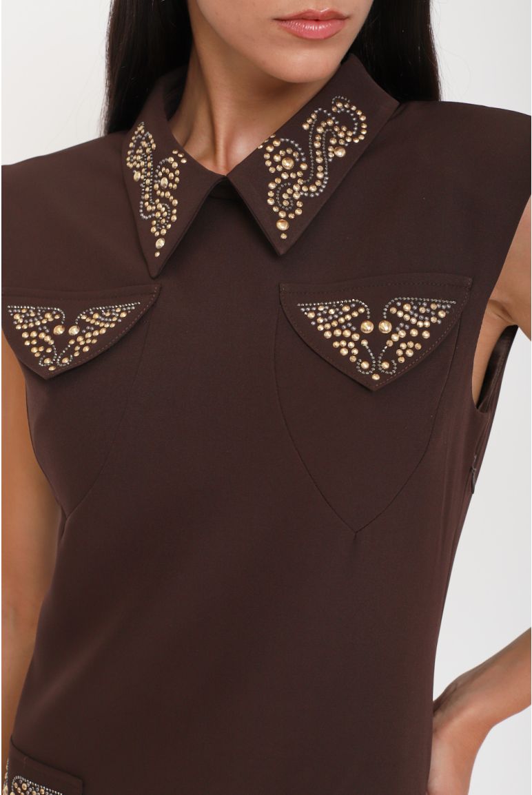 Abito Tasche Borchie