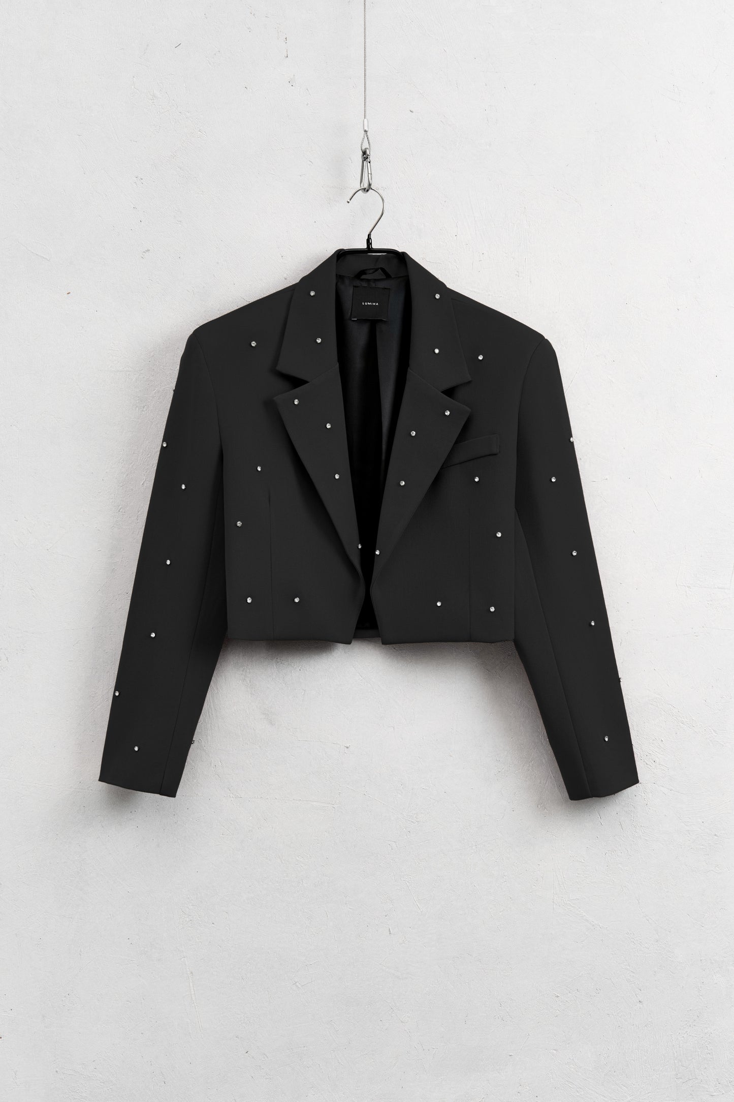 CROP TOP BLAZER WITH RHINESTONES - DORÉA STORE