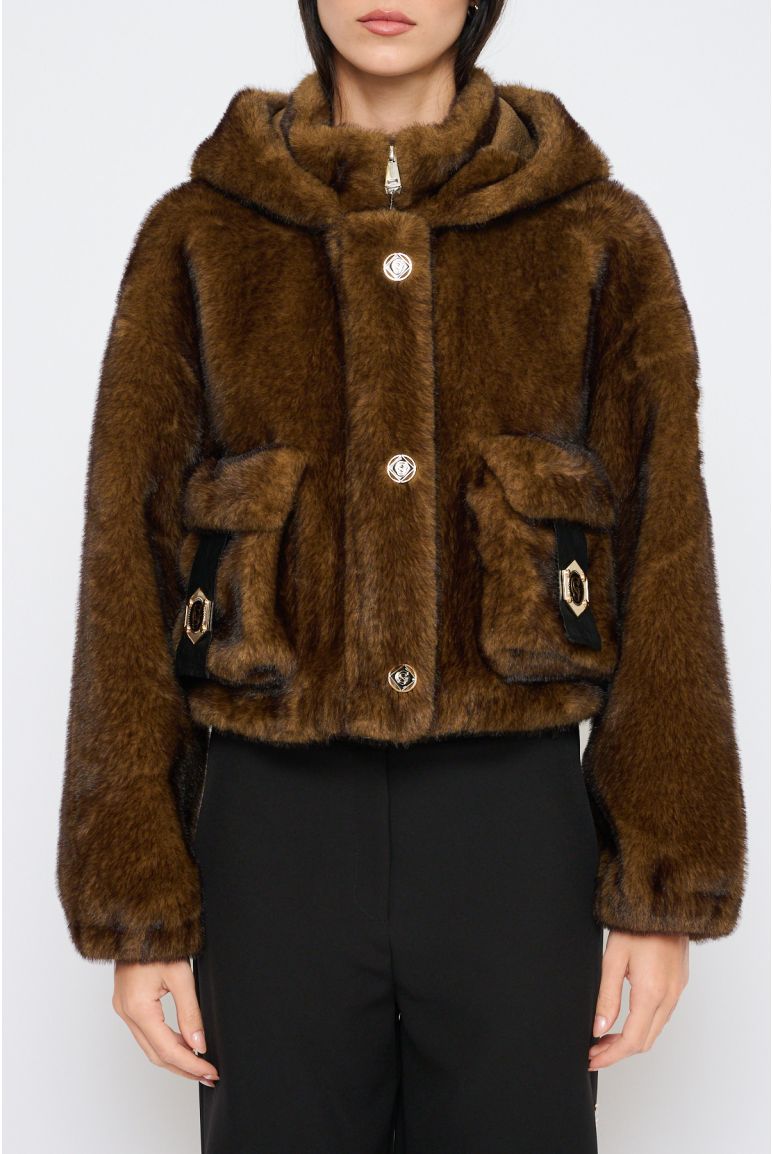 Giacca Corta con Cappuccio