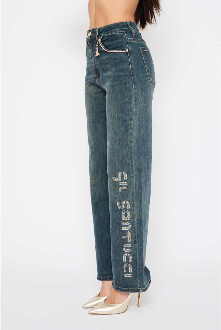 Jeans Dettaglio Strass
