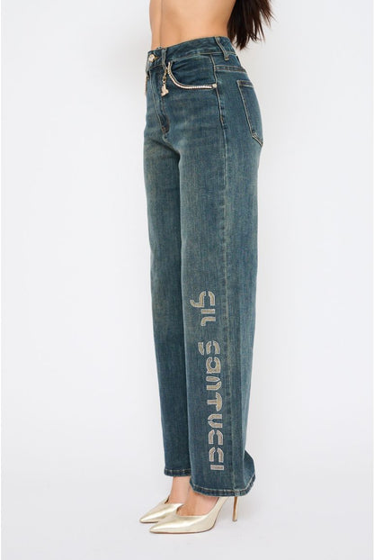 Jeans Dettaglio Strass