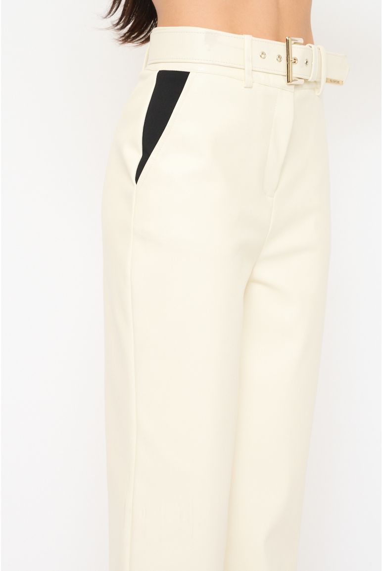 Pantalone a Vita Alta in Pelle