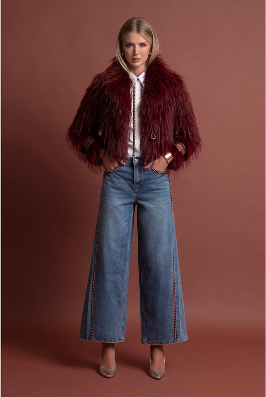 Giacca Cropped Sfrangiata