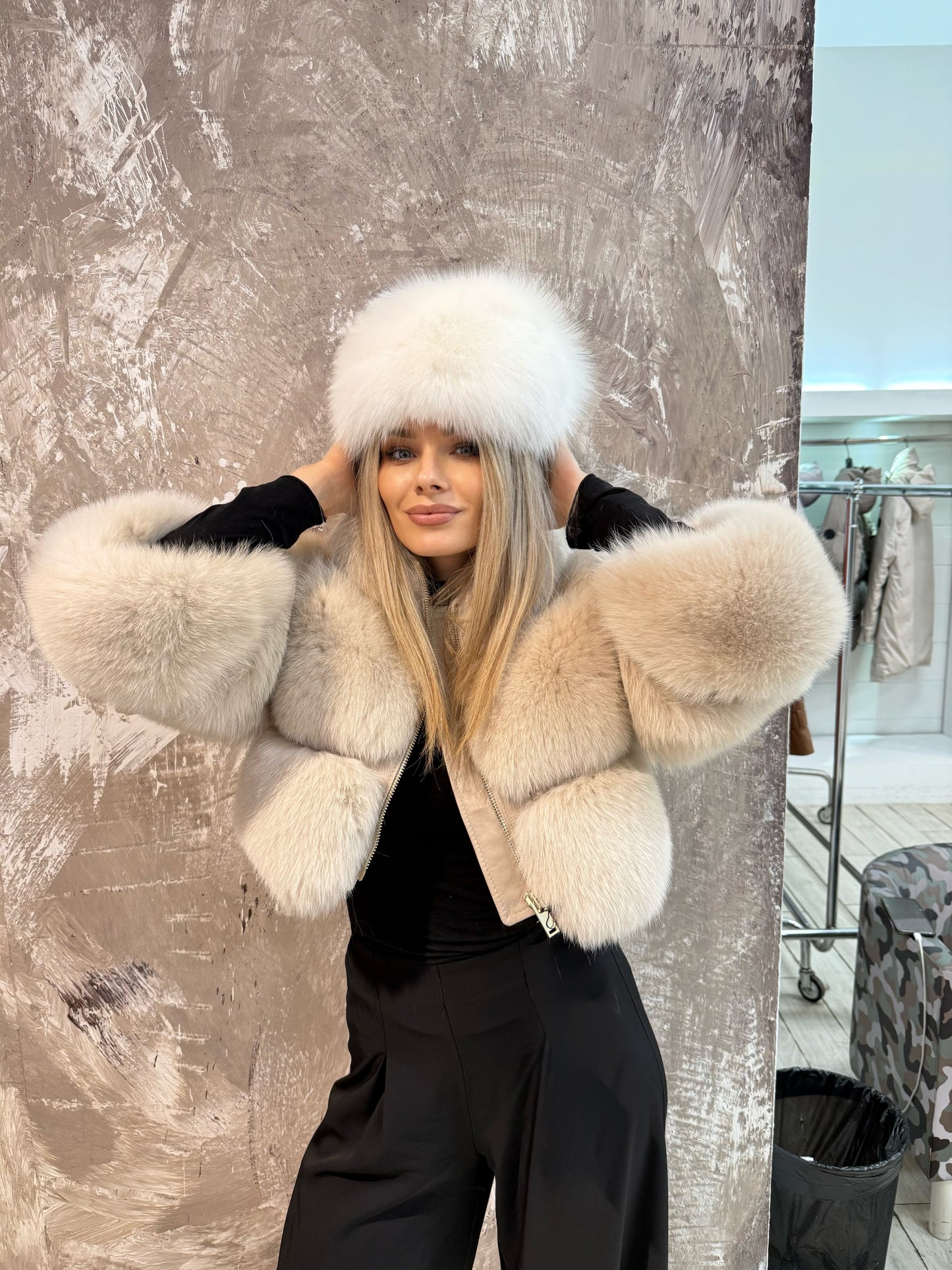 MIKI COLL Jacket 100% Natural Fur FLO - CLO - DORÉA STORE