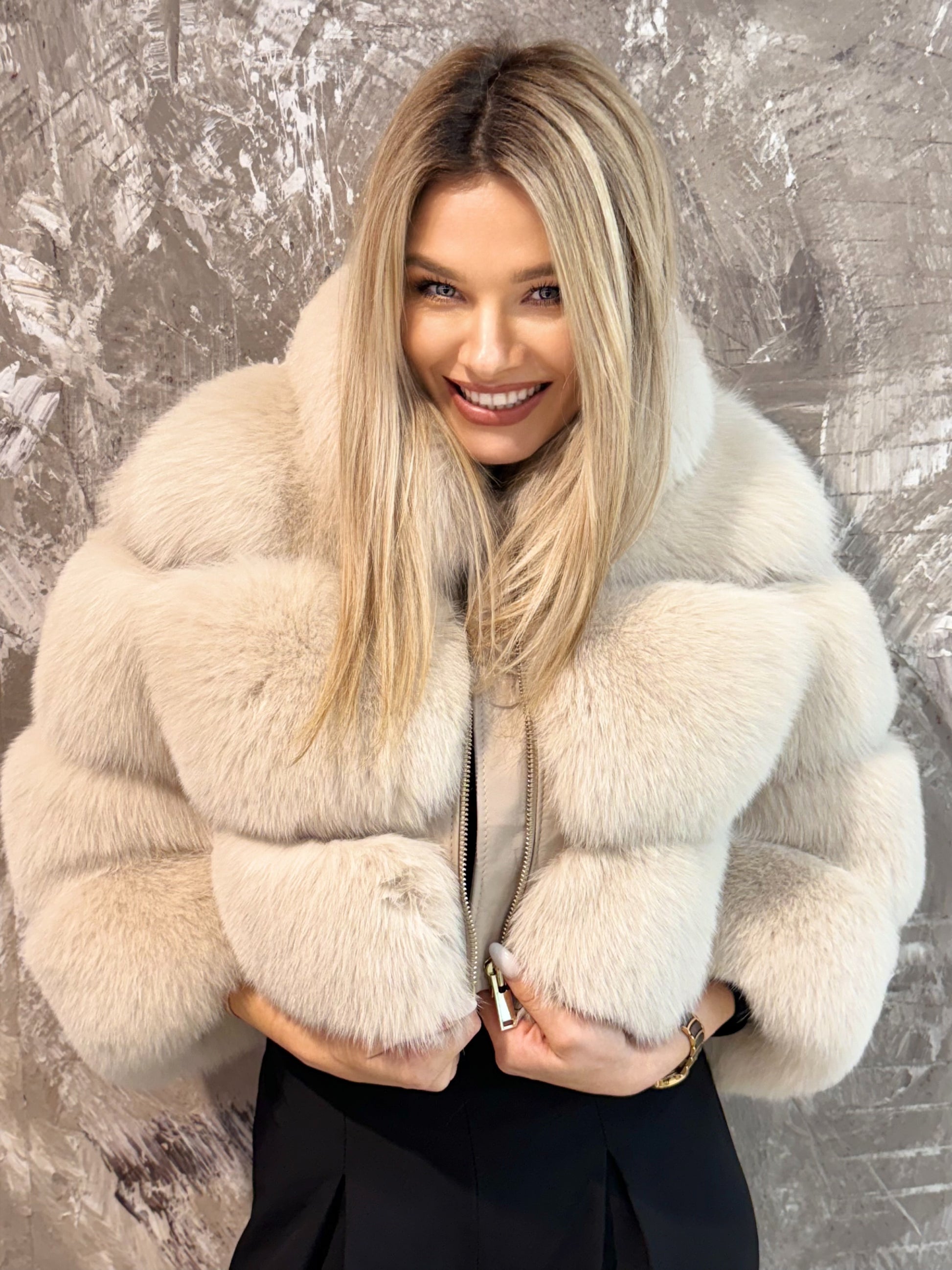 MIKI COLL Jacket 100% Natural Fur FLO - CLO - DORÉA STORE