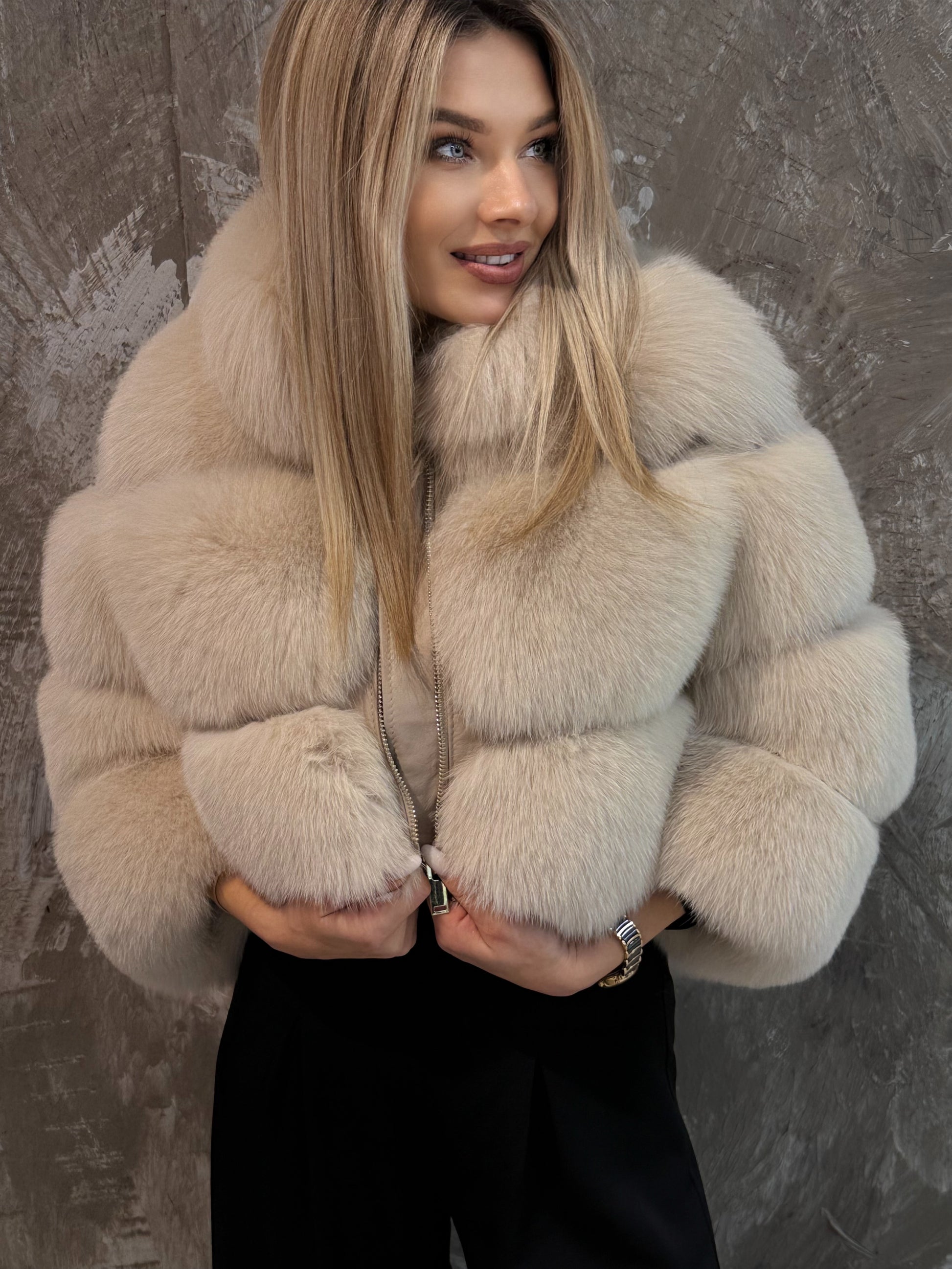 MIKI COLL Jacket 100% Natural Fur FLO - CLO - DORÉA STORE