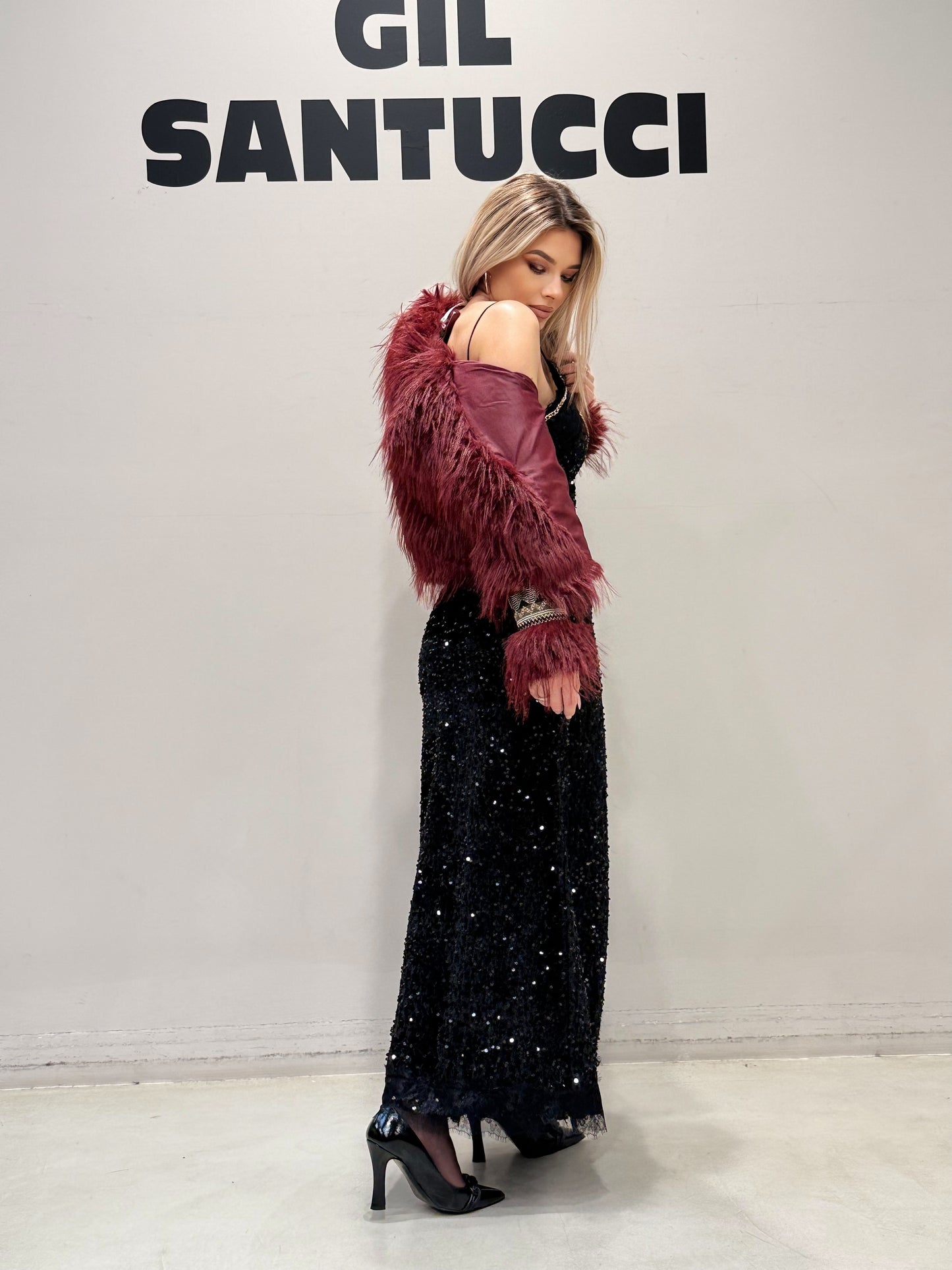 Abito lungo con spacco